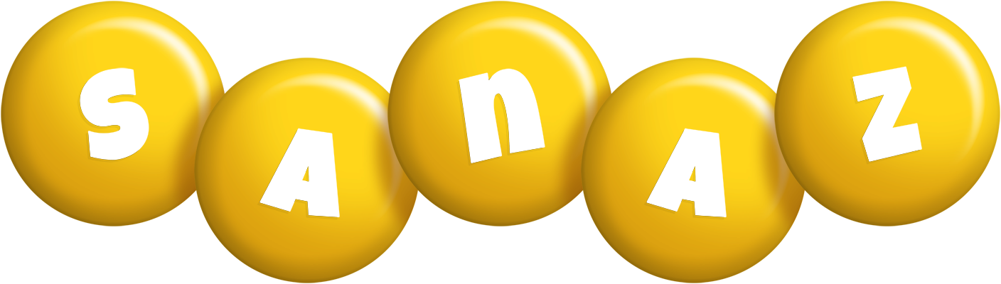 Sanaz candy-yellow logo