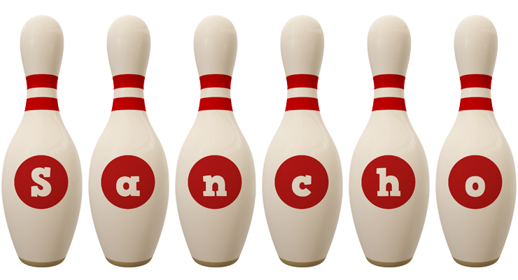 Sancho bowling-pin logo