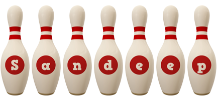 Sandeep bowling-pin logo