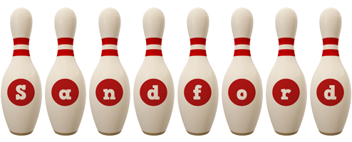 Sandford bowling-pin logo