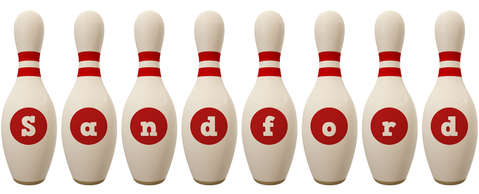 Sandford bowling-pin logo