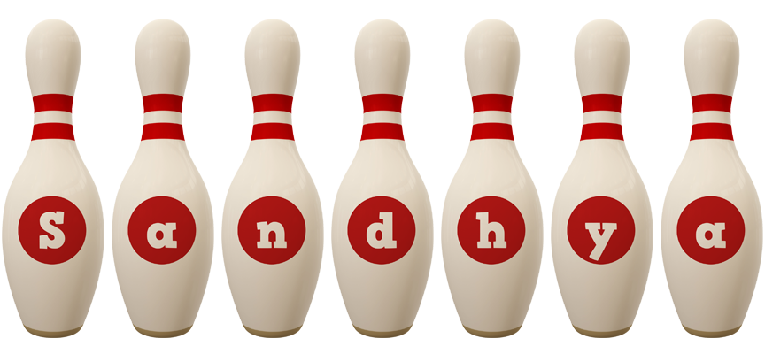 Sandhya bowling-pin logo