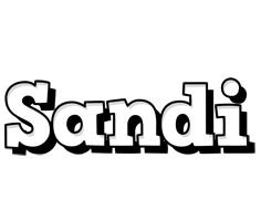 Sandi snowing logo