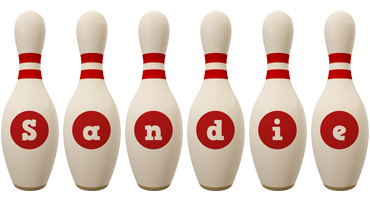 Sandie bowling-pin logo