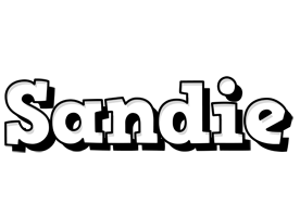 Sandie snowing logo