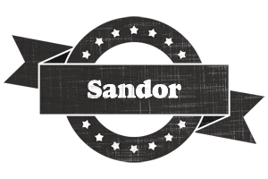 Sandor grunge logo