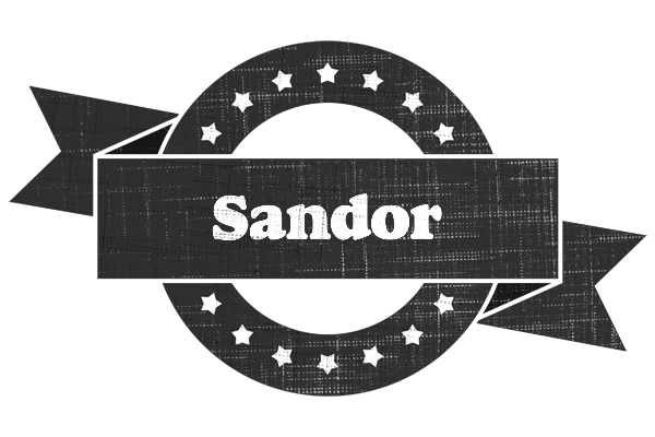 Sandor grunge logo