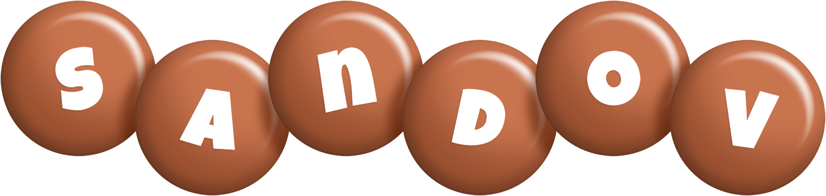 Sandov candy-brown logo