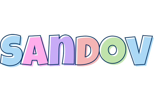 Sandov pastel logo