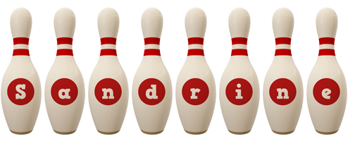 Sandrine bowling-pin logo