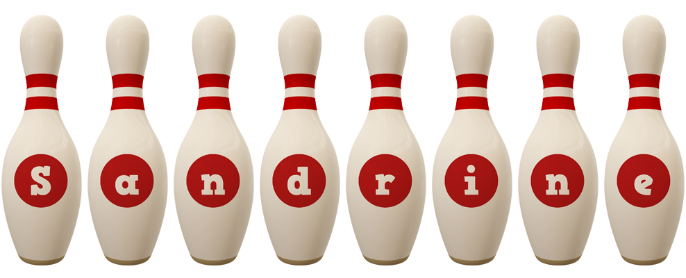 Sandrine bowling-pin logo