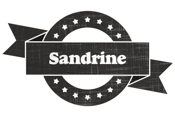 Sandrine grunge logo