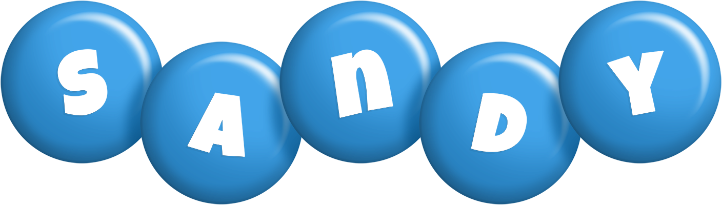 Sandy candy-blue logo