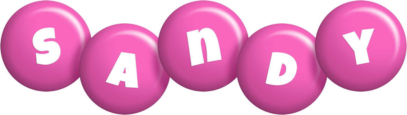 Sandy candy-pink logo