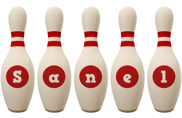 Sanel bowling-pin logo