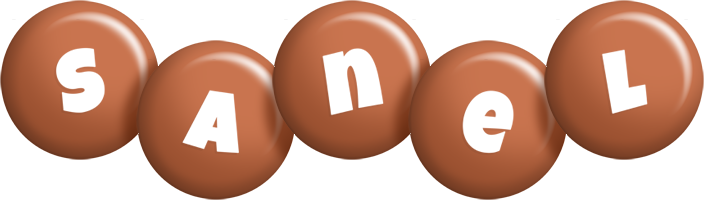 Sanel candy-brown logo