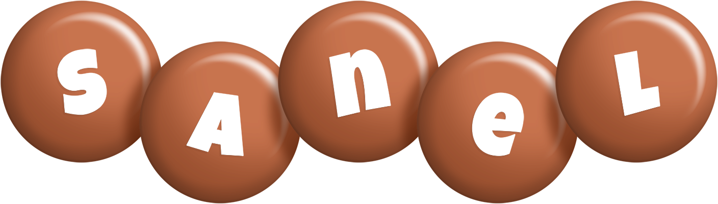 Sanel candy-brown logo