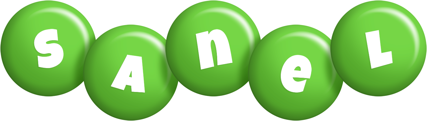 Sanel candy-green logo