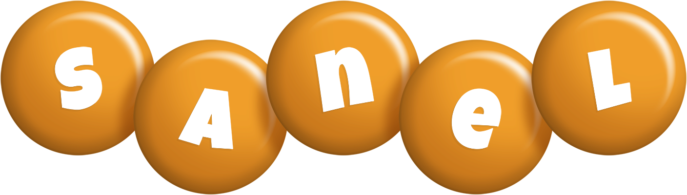 Sanel candy-orange logo