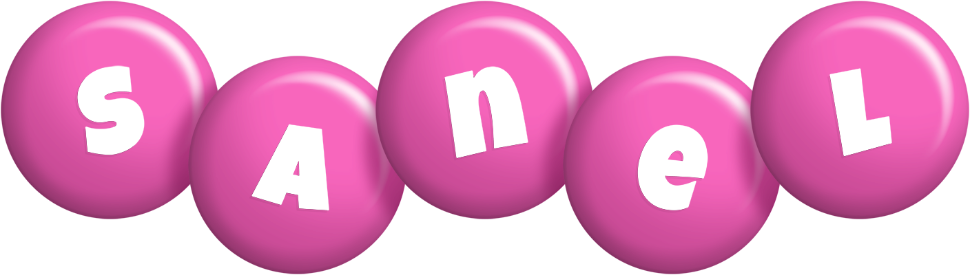 Sanel candy-pink logo