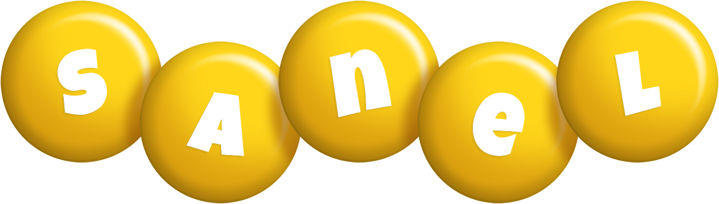 Sanel candy-yellow logo