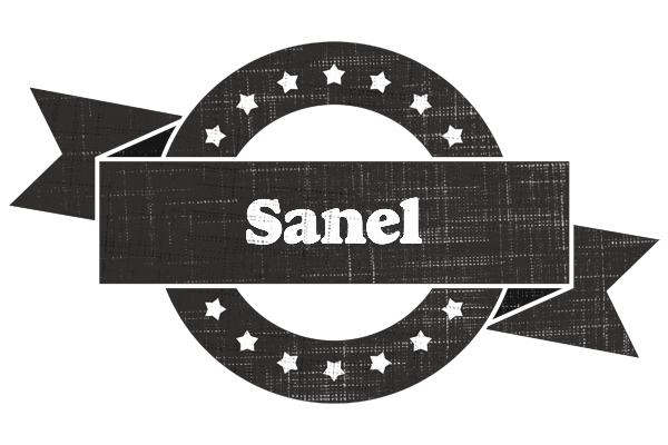 Sanel grunge logo