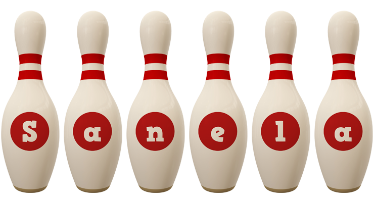Sanela bowling-pin logo
