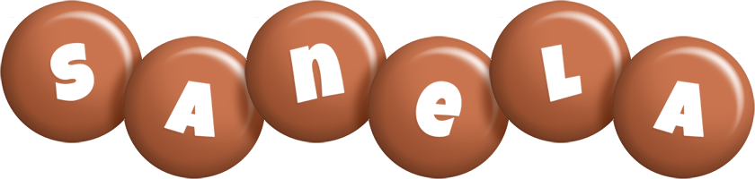 Sanela candy-brown logo
