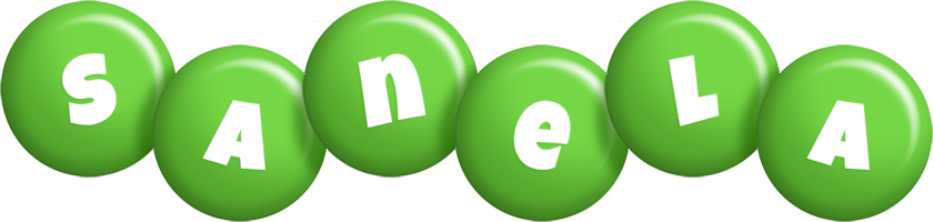 Sanela candy-green logo