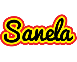 Sanela flaming logo