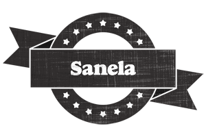 Sanela grunge logo
