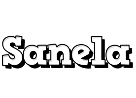 Sanela snowing logo