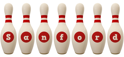 Sanford bowling-pin logo