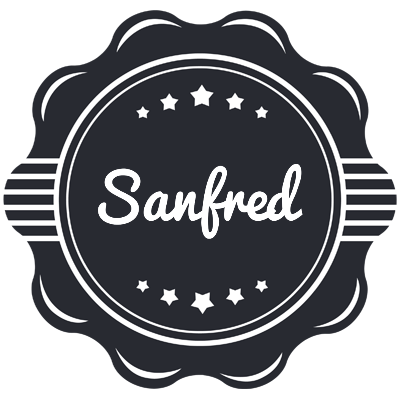 Sanfred badge logo