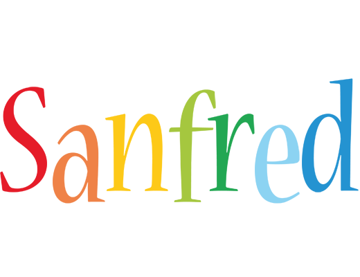 Sanfred birthday logo