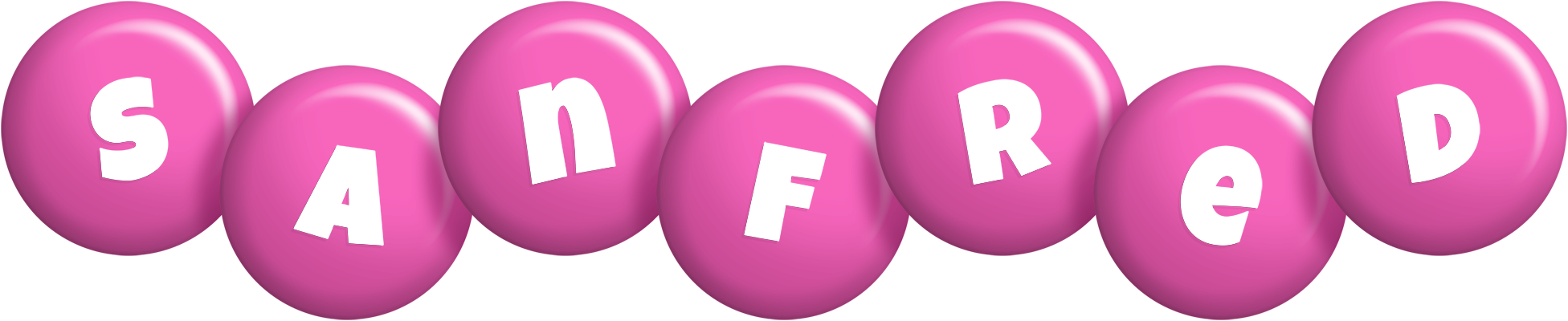 Sanfred candy-pink logo