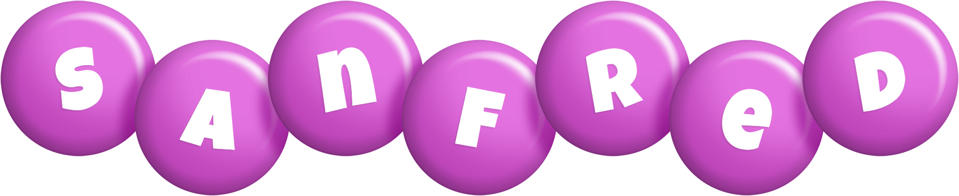 Sanfred candy-purple logo
