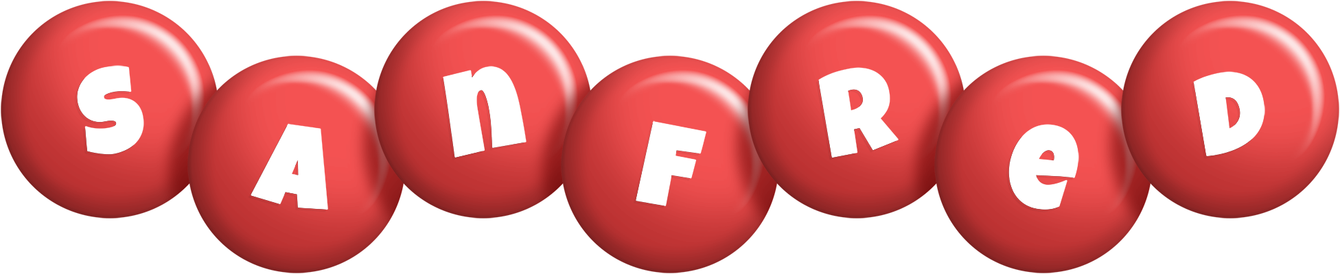 Sanfred candy-red logo