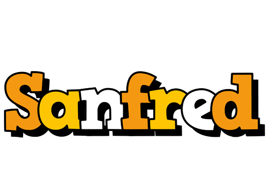 Sanfred cartoon logo