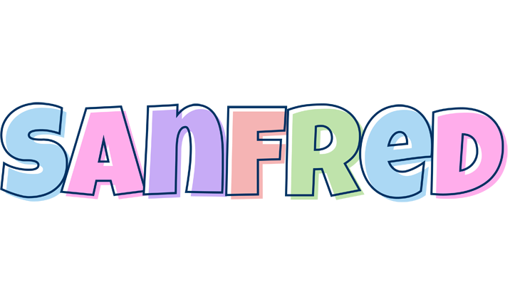 Sanfred pastel logo