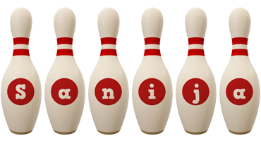 Sanija bowling-pin logo