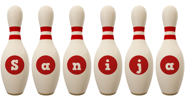 Sanija bowling-pin logo