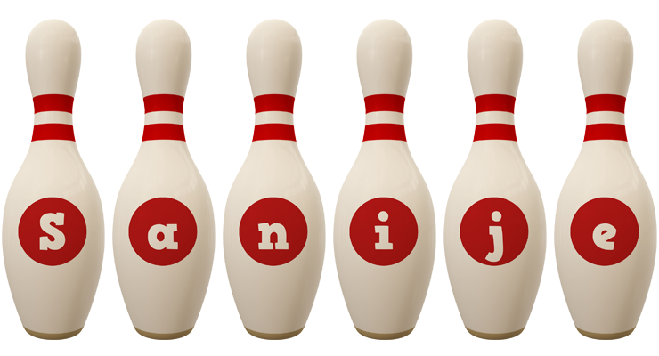 Sanije bowling-pin logo