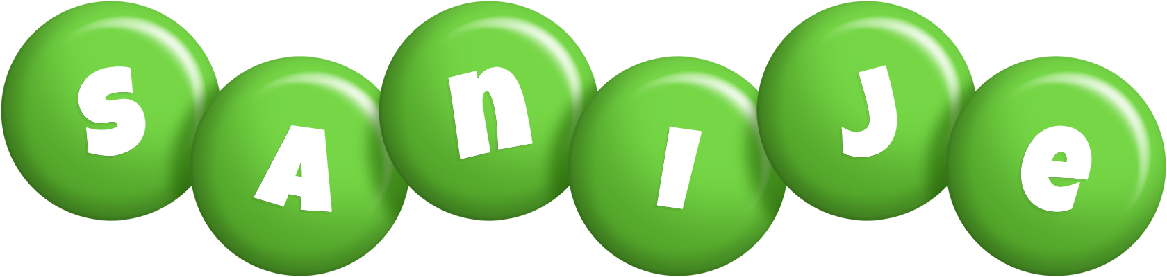 Sanije candy-green logo