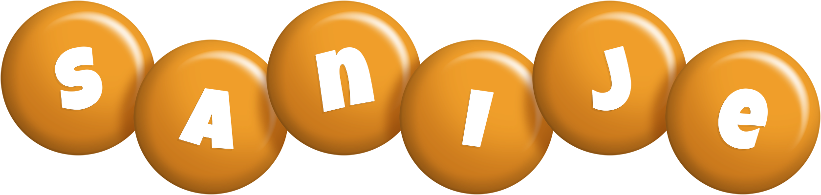 Sanije candy-orange logo