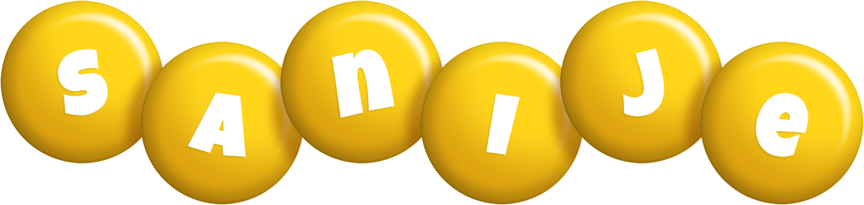 Sanije candy-yellow logo