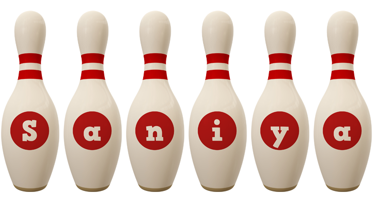 Saniya bowling-pin logo