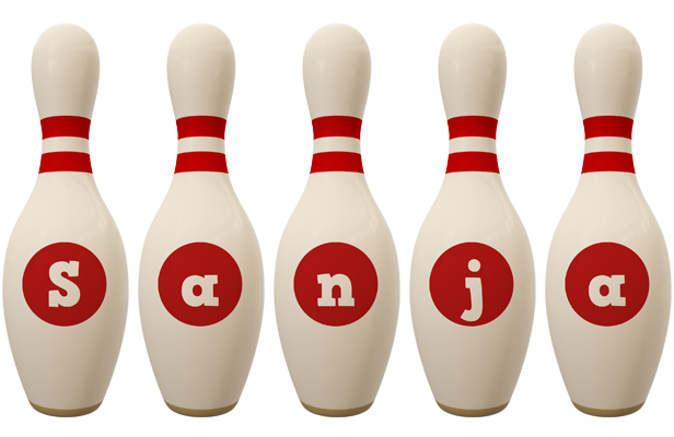 Sanja bowling-pin logo