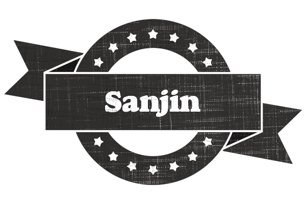 Sanjin grunge logo