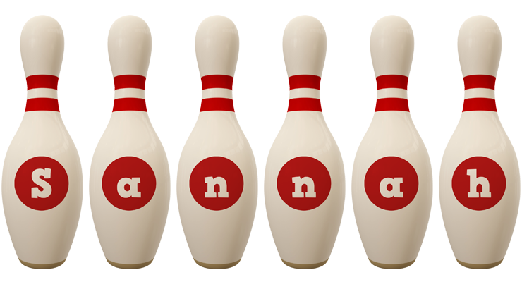 Sannah bowling-pin logo